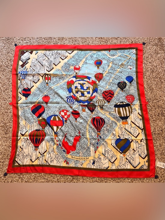 Tory Burch Accessories - NEW Tory Burch Balloons in the Sky Silk Square Scarf